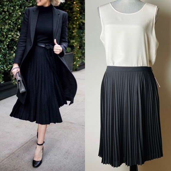 Conrad C Collection Dresses & Skirts - Nwt  Mexx Black knee length pleated skirt. Business casual professional size 8